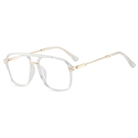 Monture de lunettes optiques carrée Partagas TR90 avec charnière à ressort, double pont, anti-lumière bleue, pour hommes