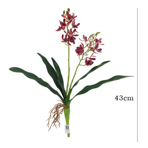 Orchidea Artificiale di Alta Qualità Fatta a Mano, <span class=keywords><strong>Aspidistra</strong></span> in Seta al Tatto Realistico, Decorazione Moderna per Natale, Matrimoni, Casa e Hotel - Product Image 5