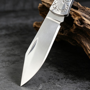 Couteau de poche pliant en acier 5Cr13MoV, très vendu, avec manche en résine bleue et embout en acier, idéal pour le camping en extérieur, cadeau, vente en gros, OEM - Product Image 3