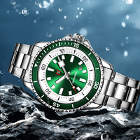 Montres pour homme NS Never Stop N982 en stock, design populaire, tendance, nouvelle montre à quartz, bracelet en acier inoxydable, aiguilles lumineuses.