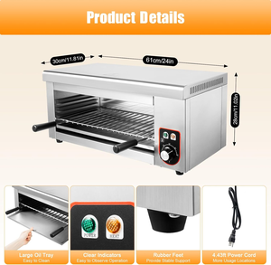 Fondoir à fromage électrique fondeur à fromage machine à fondre le fromage <span class=keywords><strong>salamandre</strong></span> gril à griller gril électrique commercial barbecue mural - Product Image 2