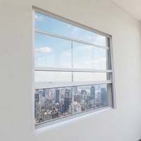 Fenêtre américaine à double battant en aluminium, résistante aux intempéries et à prix compétitif, pour la décoration extérieure de cottages et appartements modernes