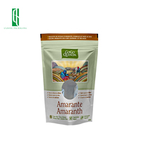 Sachet Doypack Transparent 12 oz 250g en PET/PE avec Fermeture Éclair et Valve de Dégazage Étanche pour Emballage de Grains de Café et Aliments pour Animaux