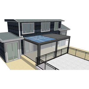 Pergola de jardin en aluminium électrique imperméable personnalisée avec panneaux solaires, vente en gros d'usine <span class=keywords><strong>Solar</strong></span> Greenway - Product Image 3