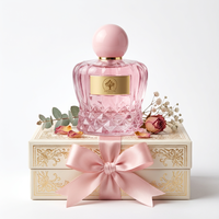 Flacon de parfum en verre cylindrique de luxe vide 50ml/100ml avec logo personnalisé, estampage à chaud, 100 pièces, bouchon en aluminium écologique et recyclable