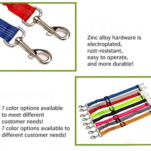 Correa de Tracción para Perros de Nailon Reflectante a la Moda, Cinturón de Seguridad para Automóvil con Amortiguador y Función Retráctil, Diseño Estampado para Mascotas - Product Image 2