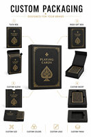 Jeu de cartes à jouer personnalisées de haute qualité, vente en gros, cadeau d'exposition, design imprimé sur mesure avec boîte, luxe premium