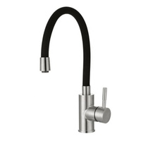 SS 304 robinet de cuisine à long cou robinet en Silicone unique ressort pulvérisateur Flexible Rotation latérale évier mitigeurs pour évier de cuisine