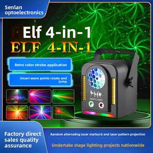 Party Grenzüberschreitende Kleine Elfen 4-in-1 Fernbedienbare LED-Bühnenlichtleiste <span class=keywords><strong>Disco</strong></span>-Atmosphäre Laserlicht - Product Image 3