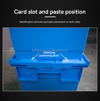 Caisse de transport pliable en plastique HDPE écologique Leadloong avec couvercle intégré pour le stockage logistique, Guangdong