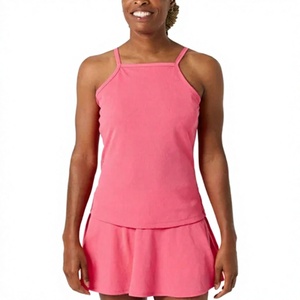 Tenues de cheerleading personnalisées roses sans manches, uniformes d'équipe axés sur la performance, polyester/spandex - Product Image 1