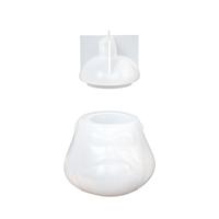 M63986 Halloween Pot à bougie en silicone Citrouille Furieuse avec couvercle, récipient de rangement pour aromathérapie et résine époxy