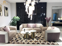 Ensemble de meubles en cuir haut de gamme, design moderne de luxe et élégant