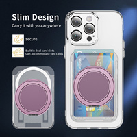 Support magnétique puissant N52 OEM avec plaque métallique, anneau de maintien pour téléphone, béquille et support portable pour cartes de crédit