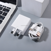 Untuk Honor 66W pengisi daya cepat steker Inggris SuperCharge 66W adaptor daya 6A kabel USB Untuk Honor 50 60 70 90 100 200 Pro