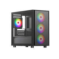 Nouvel arrivage de coque d'ordinateur de jeu de bureau Hd Usb3.0 MATX avec design en grain de bois pour ordinateur de bureau