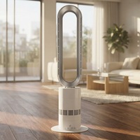 Kipas Ventilasi Plastik Tanpa Baling-Baling, Osilasi, Timer, Motor Tanpa Sikat, Remote Control, untuk Penggunaan di Kantor, Rumah, Hotel, Kamar Tidur