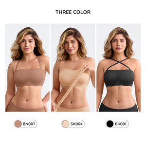 <span class=keywords><strong>Reggiseno</strong></span> Invisibile <span class=keywords><strong>Senza</strong></span> <span class=keywords><strong>Spalline</strong></span> per Donna, Copertura Totale, Traspirante, con <span class=keywords><strong>Coppe</strong></span> Rimovibili Push-up, Taglie Forti, Morbido e Antiscivolo - Product Image 6