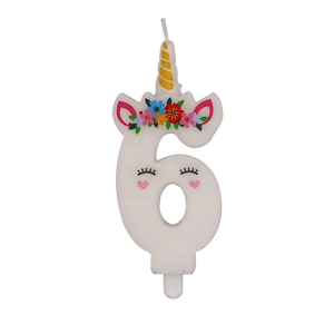 Candela di <span class=keywords><strong>Compleanno</strong></span> Unicorno Stampata a 4 Colori di Alta Qualità con Supporto in Plastica per Pasqua, Capodanno, Ramadan - Product Image 4