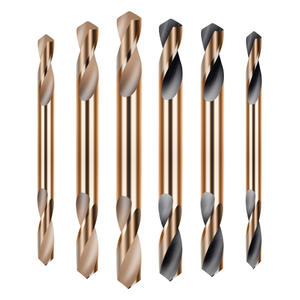 Foret hélicoïdal Xi Meng, finition dorée, pour perçage du métal, double embout, petite tige - Product Image 1