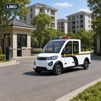 Pick-up électrique à 4 roues longue portée avec cabine fermée pour la sécurité communautaire, vente en gros, directement de l'usine
