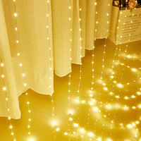 Guirlandes lumineuses LED de Noël en cascade, USB/solaire, télécommandées, indice de protection IP44, à intensité variable, lumières décoratives en forme de rideau