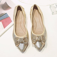 Chaussures plates à nœud pour femmes, tailles 31-45, confortables et élégantes, en cuir durable et résistant à l'usure