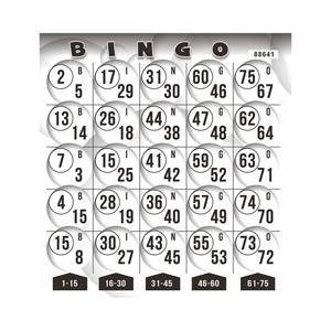 Tarjetas de Bingo 5x5 con Pestañas, Impresión Digital Personalizada para Fiestas, Pedidos al por Mayor, Multicolor - Product Image 3