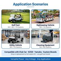 Batterie de chariot de golf à décharge profonde 36V LiFePO4, kits de conversion de batterie lithium électrique 48V 72V 96V 100Ah 105Ah 200Ah avec chargeur