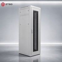 Armoire de serveur en rack sur pied, armoire de rangement pour équipement réseau avec porte en maille haute densité 18U de 800 mm de profondeur