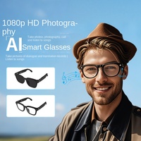 Lunettes de sport intelligentes V03AI avec caméra 5 mégapixels, réduction du bruit vidéo, reconnaissance IA, traduction, protection UV400, en polycarbonate, Nouveau