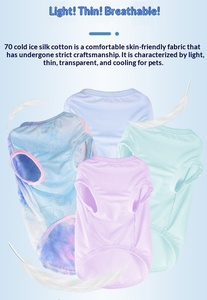 Solides Kühl-T-Shirt für Haustiere, leichte, weiche, atmungsaktive Weste, Sommer-Kühlkleidung, Sonnenschutz für kleine, mittelgroße und große Hunde und Katzen - Product Image 5