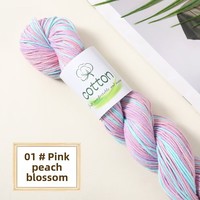En Stock teint à la main dégradé Segment-teint pur coton bricolage tricoté bébé pull écharpe fil en gros