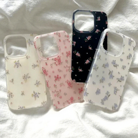 Coque de téléphone minimaliste INS à motif floral plein écran pour iPhone 16 15 17 Pro Max, coque arrière souple antichoc macroporeuse IND