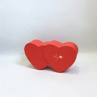 Offre Spéciale boîte à fleurs fête des mères LOGO personnalisable deux boîte à fleurs de connexion en forme de coeur boîte-cadeau de fleurs créative