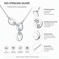 Collier en argent sterling 925 avec zircon, chaîne à maillons ovales, collier en Y, pendentif géométrique minimaliste, OEM ODM, vente en gros Kirin