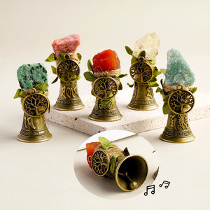 Campana <span class=keywords><strong>de</strong></span> Piedras Preciosas Espirituales al por Mayor para Sanación con Cristales, Artesanía para Reiki, Rituales <span class=keywords><strong>de</strong></span> Brujería y Limpieza Energética - Product Image 1