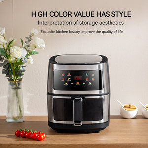 OEM 5L 6L 8L consumer riporta la migliore friggitrice ad aria calda mini rack senza olio smart acciaio inossidabile digitale friggitrice ad aria - Product Image 2