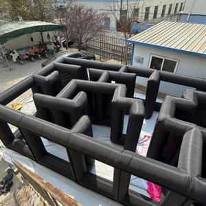 Laberinto Inflable Modular Negro de Montaje Rápido, Laberinto Inflable Comercial para Fiestas de <span class=keywords><strong>Terror</strong></span> de Halloween, Alquiler de Juegos - Product Image 2