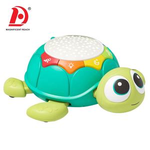 HUADA 2023 divertido gatear aprendizaje eléctrico Control remoto Musical comodidad estrella noche luz bebé tortuga proyector juguete para niños - Product Image 5