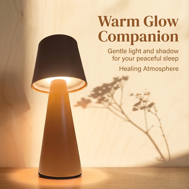 Modern Luxury Iron LED Table Lamp Ambient Light Rechargeable Battery Dimmable Bedroom Table Light