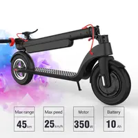 Iscooter hx x8 novo, longo alcance 45km 10 polegadas pneu gordo scooter elétrico adulto 350w 500w poderoso escóoter com assento