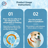 Collier rafraîchissant pour chien PCM, refroidissement instantané, collier rafraîchissant pour animaux de compagnie, anneau de refroidissement pour le cou pour chiens et chats