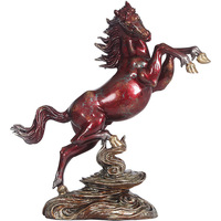Statue de Cheval en Cuivre Feng Shui pour le Succès et la Richesse, Figurine Décorative de Bureau, Ornement pour la Maison et le Bureau, Cadeau d'Affaires