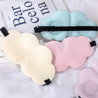 Masque pour les yeux nuage de sommeil à coupe profilée 3D avec logo personnalisé en éponge douce bloquant la lumière et respirant avec sangle réglable