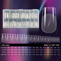 Puntas de Uñas de Gel Extra Gruesas y Suaves, Cobertura Completa, Semi-Mate, Resistentes, para Extensión, con Logotipo Personalizado OEM, 300 Unidades