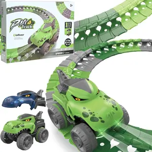 Children's Car Toys Creative Animal Assembled Rcae Car Dinosaur Rail Track Toys for Kids