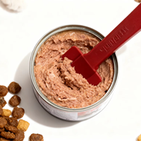 Grattoir en silicone sans BPA pour mélanger les aliments pour animaux de compagnie peut mélanger les aliments séchés pour animaux de compagnie accessoires d'alimentation grattoir facile à nettoyer