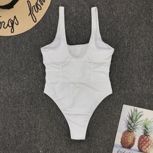 En gros Dames Couleur Uni Cordon Sangle Une pièce Sexy Sling Maillot De Bain - Product Image 6