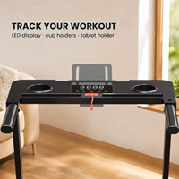 Tapis de course domestique 0,65 CV, vitesse réglable de 1 à 6 km/h, appareil de cardio-training d'intérieur avec main courante stable, tapis de marche à domicile